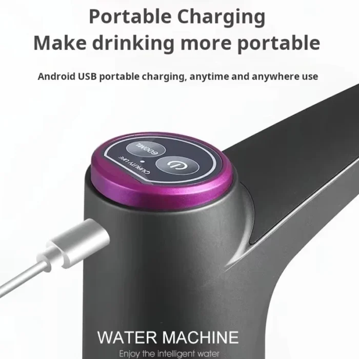 kf-S6ff44653df5a40af9be4dc7460f34c9eE Automatic Water Press Household Barreled Water Electric Water Pump USB Rechargeable Mineral Water Pump Portable Water Dispenser - Image 2