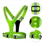 Safety Reflective Vest LED Running Light Adjustable Cycling Vest Night Warning Work Fishing Sports Vest - Image 2