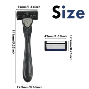 Men's Intelligent Rechargeable Shaver Wet/Dry Beard Razor ABS Tondeuse Dissolving Beard Rechargeable Razor for Smooth Skin