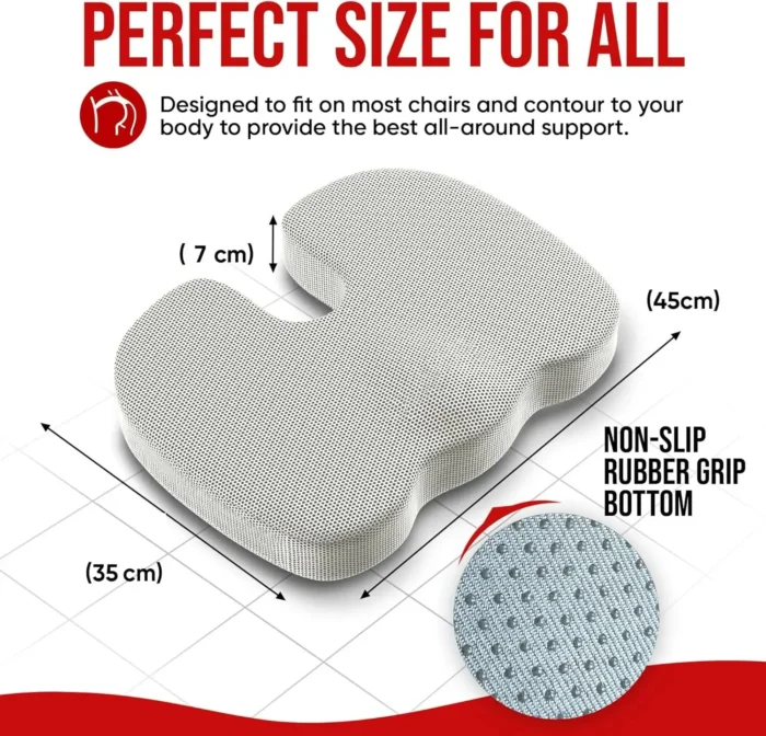 kf-S735c5f35ed2f418e9dd3c2a9f897c3ddH Ergonomic Memory Cotton Office Cushion Hemorrhoid Cushion Chair Cushion Sedentary Artifact Student Ass CushionErgonomic Memory C - Image 4