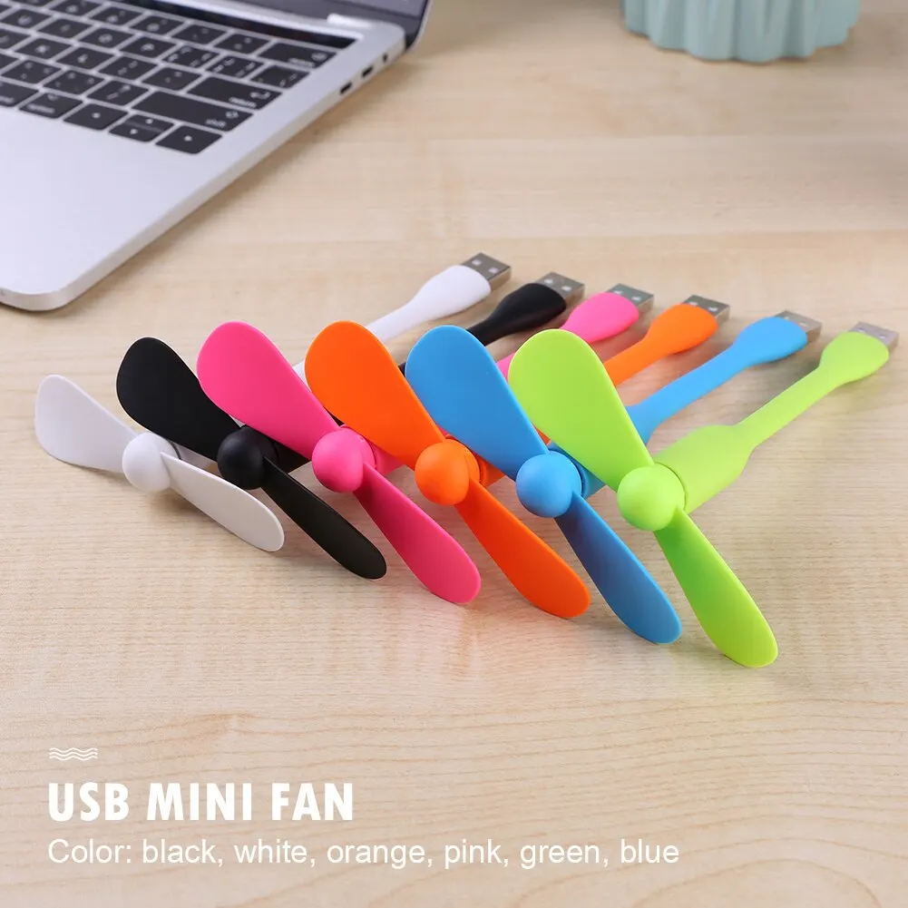 kf-S767082eb6a8c4fa68ab8915013dd66a4C Mini USB Fan Flexible Bendable Fan For Power Bank Laptop PC AC Charger Portable Hand Fan For Computer Summer Gadget - Image 1