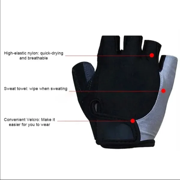 Half Finger Cycling Gloves Men Women Anti Slip Shock Breathable Summer Bicycle Gloves Fingerless Sports Gym Training Bike Gloves - Image 2
