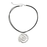 Ethnic Creative Big Spiral Conch Pendant Necklace Women Goth Adjustable Leather Wax Thread Chain Holiday Y2K Jewelry Accessories - Image 3