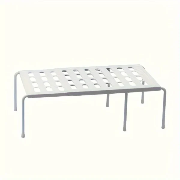 Adjustable Plastic Shoe Rack Multi-Tier Storage Organizer Space Saving for Sneakers Slippers Home Dorm Closet White Gray Modern - Image 2