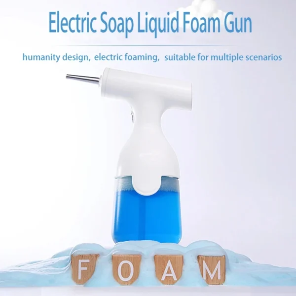 Electric Liquid Foam Dispenser Gun Automatic Continuous Foaming Shampoo Face Wash God Detergent Bathroom Bubble - Image 5