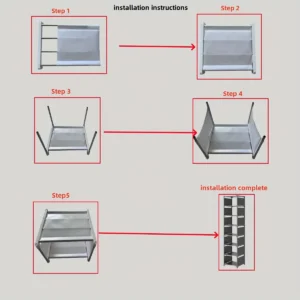 Metal Frame Shoe Rack Multi-Tier Fabric Shelves Space Saving for Sneakers Sandals Entryway Easy Assembly Holiday Storage