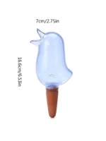 Automatic Flower Waterer, Self-Watering Water Balloon, Bird Shaped Hand Blown Plastic Plant Waterer for Home Garden - Image 4