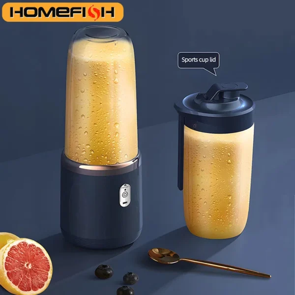 Portable Juicer Blender 400ml Electric Fruit Juicer USB Charging Lemon Orange Fruit Juicing Cup Smoothie Blender Machine 2cups - Image 2