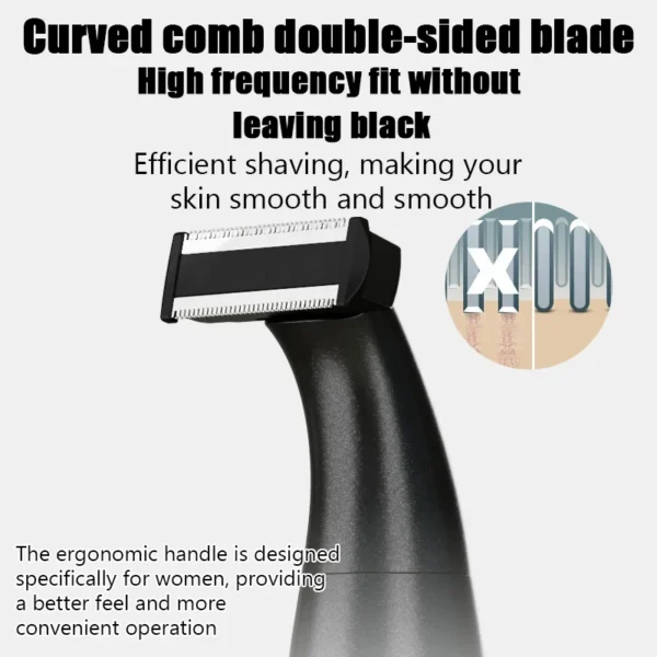 Intimate Areas Haircut Precision Shaver Men Bikini Line Sensitive Razor Balls Eggs Pubic Hair Shaving Trimmer Face Beard Clipper - Image 2