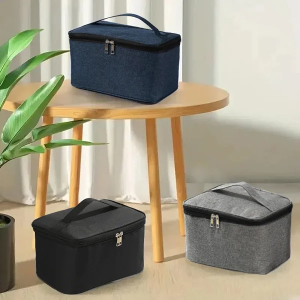 1pc Business Trip Men's Toiletry Bag Double Layer Large Capacity Cosmetic Bag Oxford Cloth Storage Bag Portable Handbag - Image 5