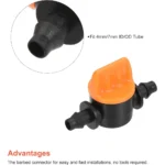 20Pcs Hose Valve Garden Tap Connectors for Drip Irrigation System, 4/7mm Water Flow Control Fittings - Image 2
