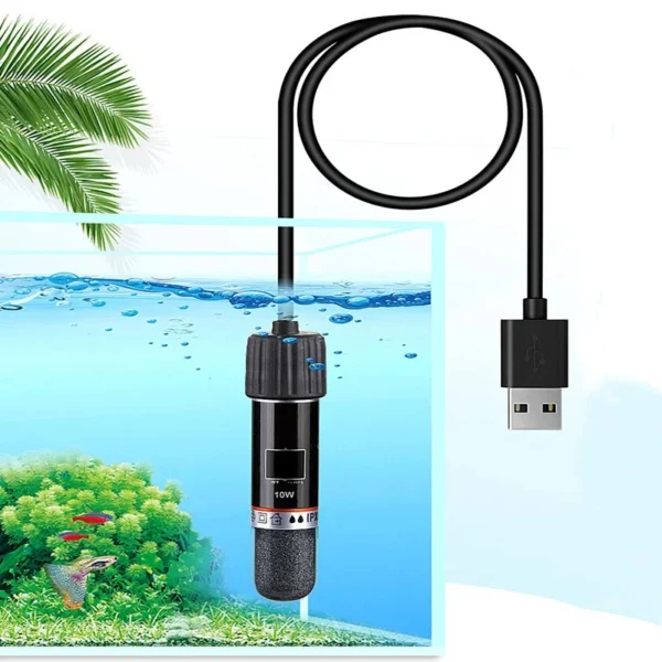 kf-S80b6926d86f54f2ebea2d02101d24883L USB Mini Aquarium heating rod for Small Fish Tank 26°C Constant Temperature Aquarium Heater Submersible Thermostat Heater 10W - Image 1