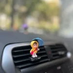 Car interior cute umbrella, action figures, automatic rearview mirror, Prada4pcs panel decoration - Image 4