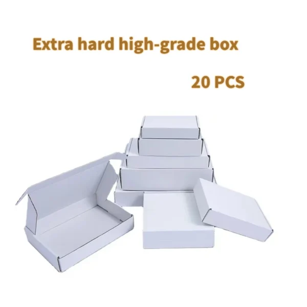 Get 20 pcs super hard white/brown multi-size brown carton packaging wedding party gift chocolate candy event gift box - Image 2