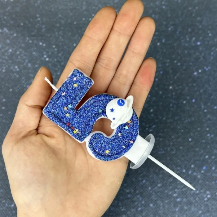 kf-S845e4088a52e4e419ccdf89d25ed17f4C Number Candle, Blue Creative Birthday Cake Candle,use for Birthday Party and Wedding Decoration Mother's Day Graduatio - Image 3