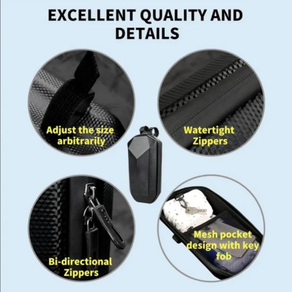 Electric Scooter Bag Storage Electric Bike Handlebar Bag Scooter Storage Bag with Large Capacity Waterproof Front Handlebar Bag - Image 5