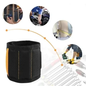 Magnetic Wristband Tool Holder for Screws, Nails & Drilling Bits – Strong 5 Rows of Magnets for DIY & Workshop Use