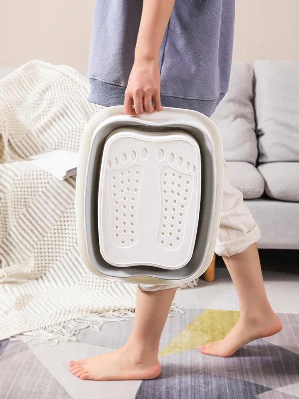 Foldable Footbath Massage Bucket Soaking Bucket Folding Basin Spa Foot Bath Bucket Household Sauna Bathtub Pedicure Bath Bathtub - Image 3