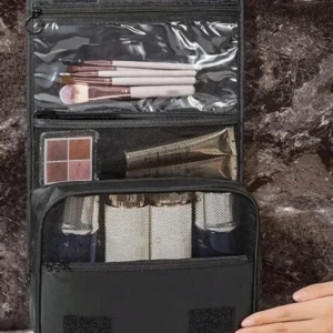 1pc Travel Toiletry Bag, Portable Cosmetic Wall Hanging Makeup Storage Bag For Shower Room Accessories