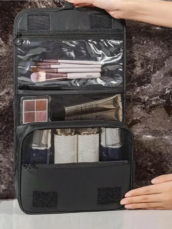 1pc Travel Toiletry Bag, Portable Cosmetic Wall Hanging Makeup Storage Bag For Shower Room Accessories - Image 2
