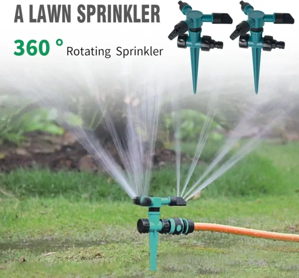 360° Rotating Garden Sprinkler, Automatic Watering System for Agricultural & Lawn Irrigation, Water Saving Sprayer - Image 7