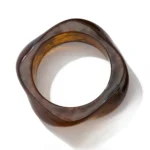 Ingemark Boho Brown Irregular Acrylic Resin Chunky Bangles for Women on Hand Goth Geometric Charm Bracelets Couple Jewelry Gift - Image 4