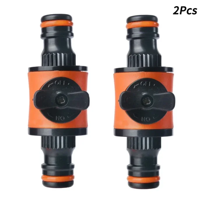 kf-S8a18afd21bd442f88aed8e1d9a0ece4ci 2PCS Garden Hose Shut Off Valve, Pipe Connector Coupler for Watering Irrigation System, Water Stop Repair Fitting - Image 1