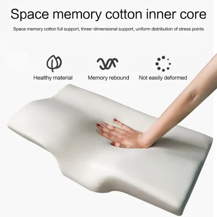 Neck Pillow Slow Rebound Memory Cotton Pillow Cervical Partition Memory Pillow for Anti-snoring - Image 5