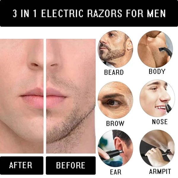 Intimate Areas Haircut Precision Shaver Men Bikini Line Sensitive Razor Balls Eggs Pubic Hair Shaving Trimmer Face Beard Clipper - Image 4