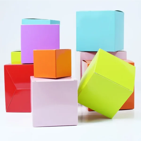 kf-S8bb5c076c03d49be8799455476d2ba95e Get 20/50pcs Square Gift Packaging Paper Box Red Yellow Blue Pink Products Business Cardboard Paper Box DIY Empty Gift Box - Image 1