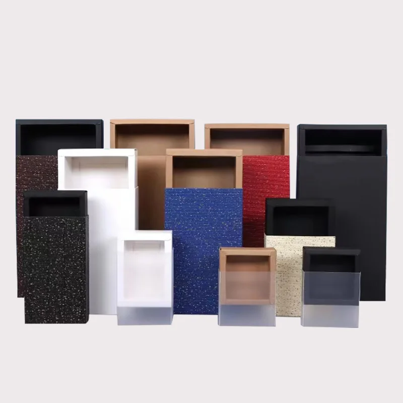 kf-S8c4c10e8172447b1836ea0fd41a89f807 Get 10Pcs Good Kraft Paper Gift Packing Box Wedding Party Cookie Candy Cake Boxes With Clear PVC Window Delicate Drawer Display - Image 1