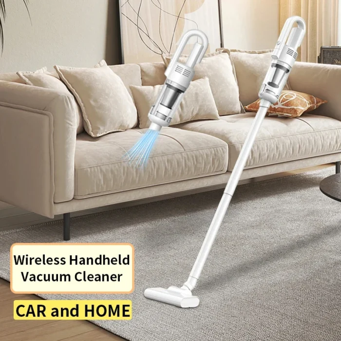 kf-S8cb86586b37942ec9fd2e6ce508ebf24A Multifunction Home-appliance 6500Pa Cleaning Machine Powerful Wireless Car Vacuum Cleaner Metal Strainer Portable Handheld - Image 2