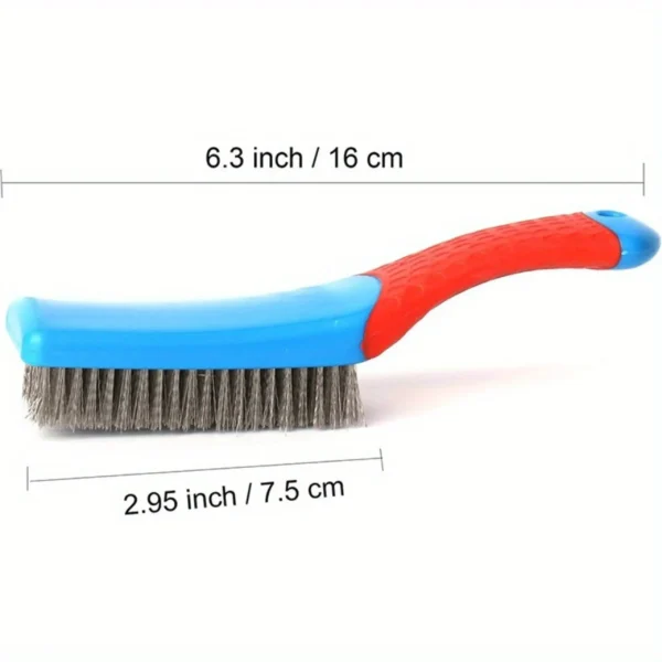 Heavy Duty Stainless Steel Wire Brush, Plastic Handle for Rust, Paint, Dirt & Welding Slag Removal - Durable Cleaning Tool - Image 5