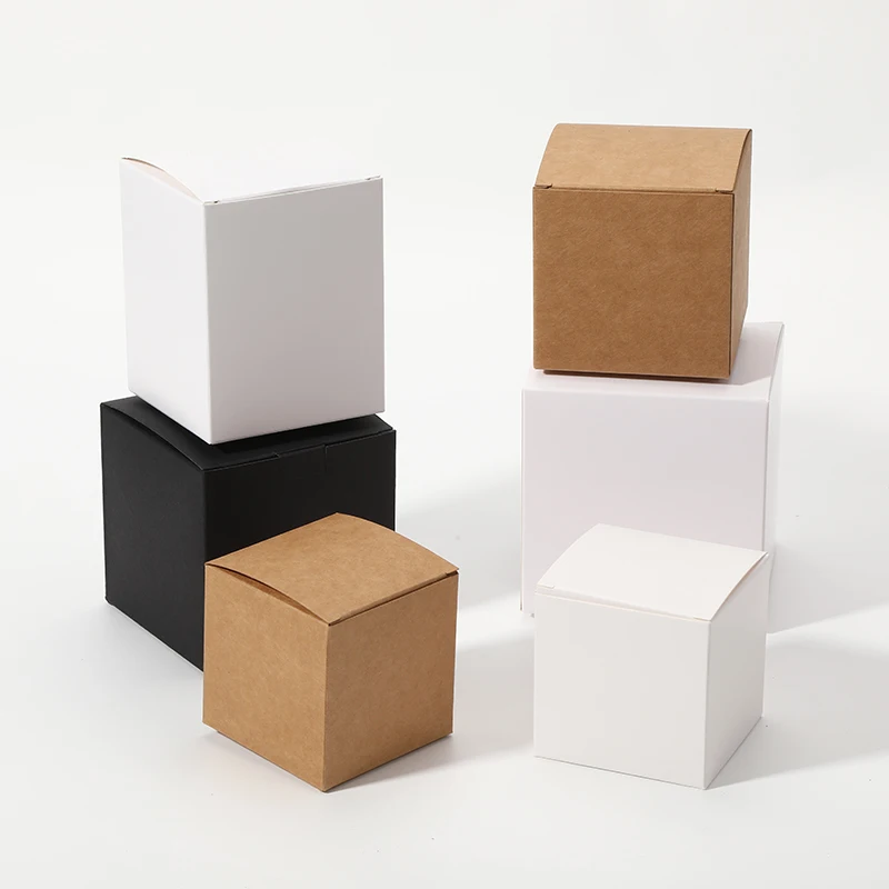 kf-S8f5bd91c085d4d6f9e4e5b36d1549cd19 Get 10pcs Kraft Paper Box for Gift and Products Small Empty Cardboard Packaging Box Square Gift Paper Box - Image 1