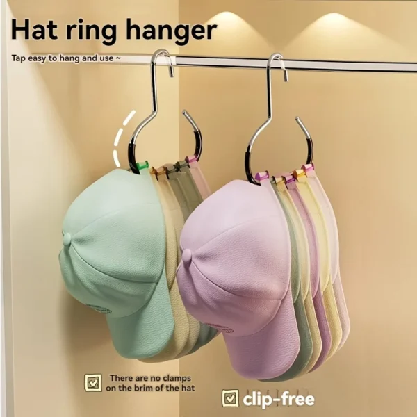 5pcs Hat Hanger Multifunctional Storage Rack Holds 40 Baseball Caps Space Saving Hanging Sling for Dormitory Wardrobe Home - Image 2