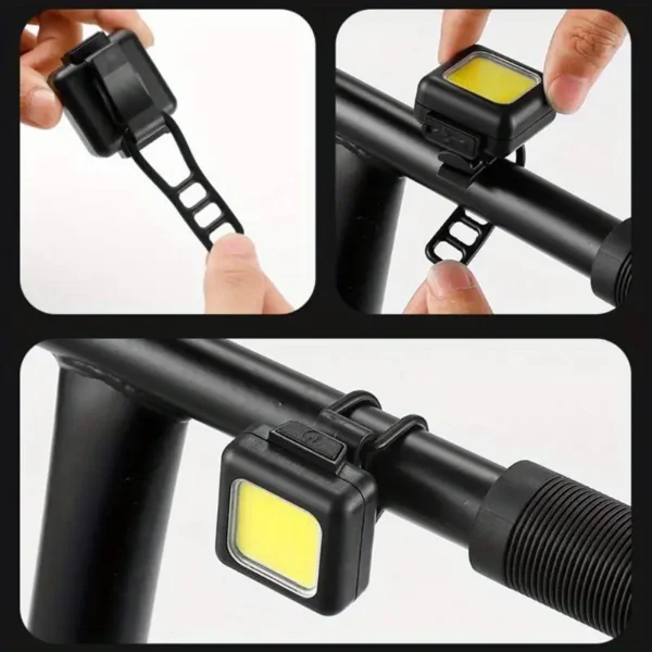 2 PCs Mini Mountain Bike Light Multifunctional Strong Light Bicycle Front Light Outdoor Backpack Buckle Light Bicycle Flashlight - Image 5