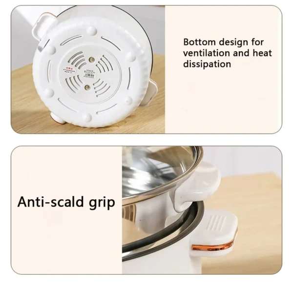 Portable Electric Multifunctional Cooker Household Double Layer Hot Pot Mini Non-stick Cookware for Kitchen and Home Appliance - Image 4