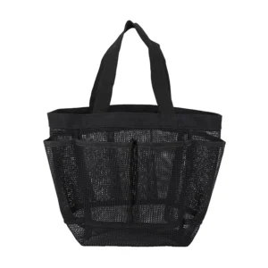 Mesh Beach Bags Tote Bag with 8 Pockets Waterproof Lightweight Foldable Tote Bag Oversized Pool Bag