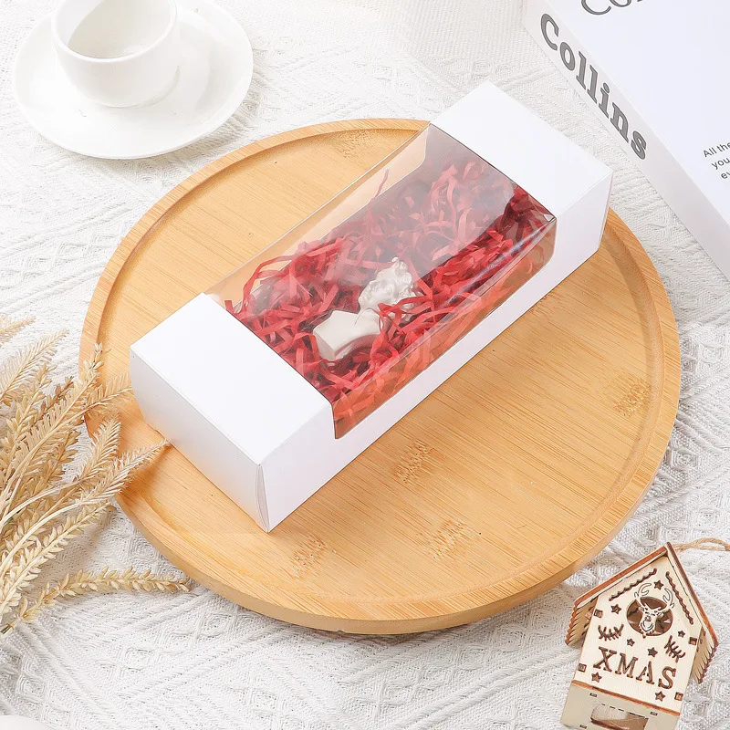 kf-S9939a56b44e0417e825f3f082e937da5d Get 10/20/50pcs White Window Packaging Box Gift Toy Socks Universal Paperboard Box Paper Packing Box for Tart Bread Biscuit Pastry - Image 1