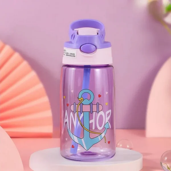 1PC Kids Water Sippy Cup Kids Water Bottle with Straw and Handle Portable Drinking Bottle Cup Children - Image 5