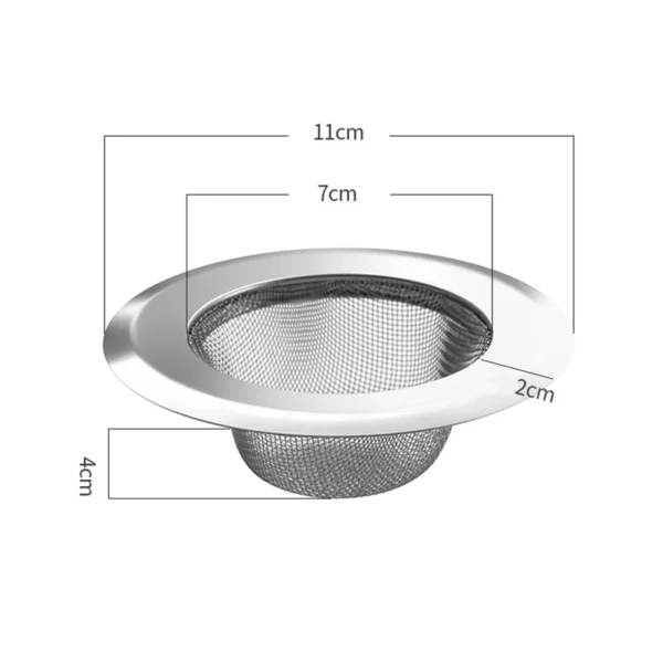 2pcs Kitchen Sink Strainer, Stainless Steel Sink Drain Strainer, Food Catcher - Image 2
