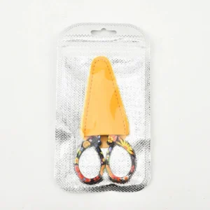 1PC Sharp Embroidery Scissors Sewing scissors with Leather Scissors Cover for Needlework Craft Sewing Handicraft DIY Tool