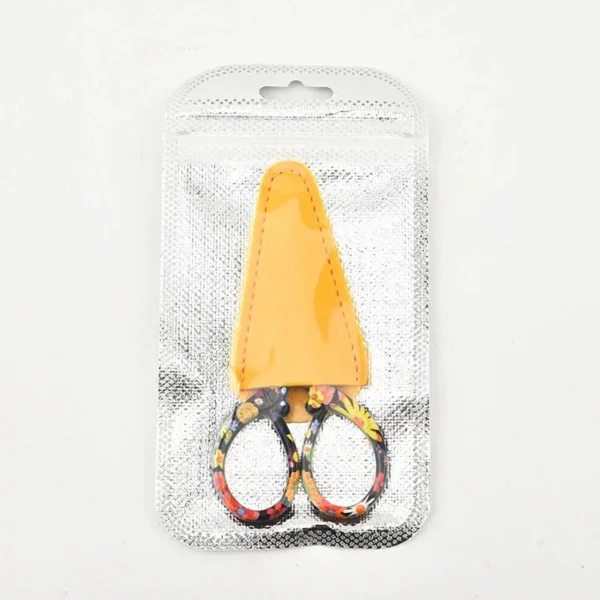 1PC Sharp Embroidery Scissors Sewing scissors with Leather Scissors Cover for Needlework Craft Sewing Handicraft DIY Tool - Image 3