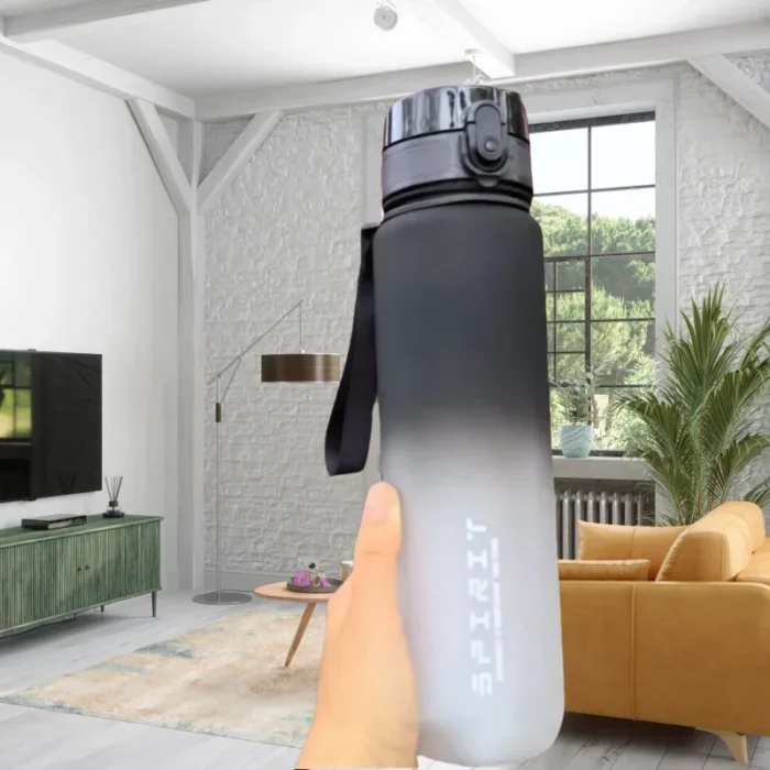 500ML/650ML/1000ML Large Capacity Sports Bottle Motivational Leak Proof Portable Reusable Plastic Cups Outdoor Travel Gym Jugs - Image 2