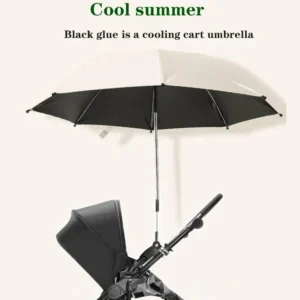 Baby Stroller Folding Umbrella UV Sun Rain Protection Parasol 360 Degrees Adjustable Universal Stroller Sunshade Canopy CoverBab