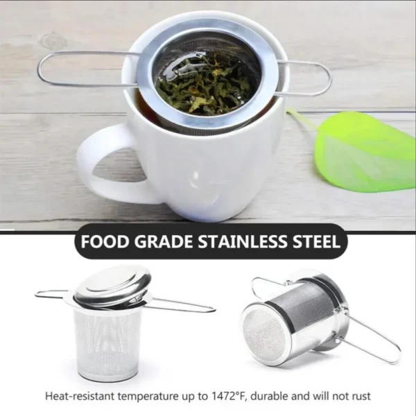 Stainless Steel Mesh Tea Infuser with Lid Reusable Cup Strainer Loose Leaf Spice Filter for Teapots Mugs Cup to Steep Tea Coffee - Image 3