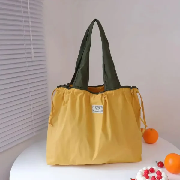 1PC Environmentally Friendly Shopping Bag, Foldable One Shoulder Carrying Bag, Portable Supermarket Grocery Bag - Image 6