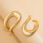 Punk Classic Geometric Twisted Open Bangles for Women Exaggerated Gold Color Heavy Metal Cuff Bracelet Fashion Party Jewelry New - Image 4