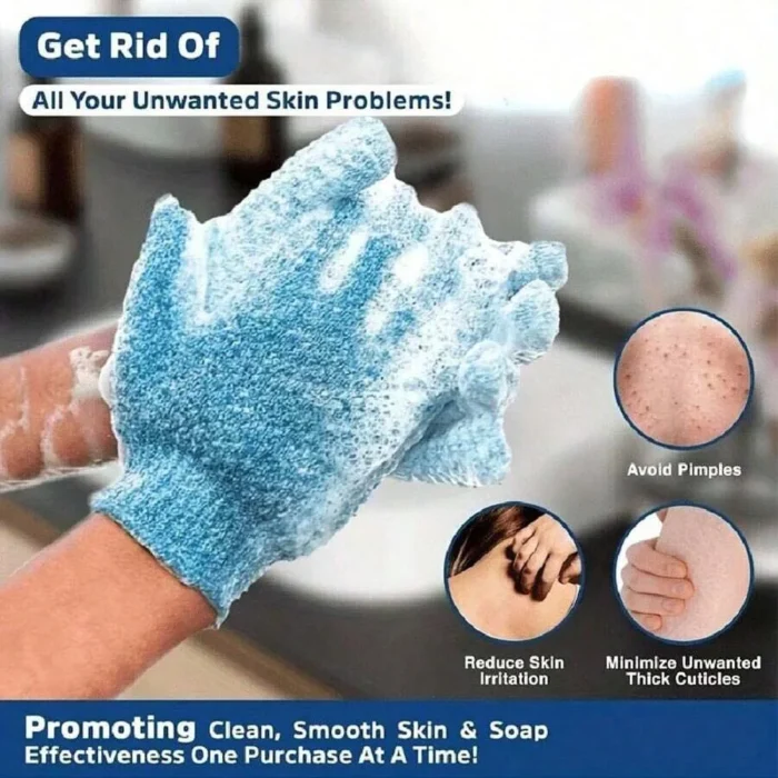 2pcs/6pcs/12pcs Reversible Exfoliating Shower Gloves, Body Scrub Gloves, ,Cleansing Tools Bath Towel Bath Products Back Scrub - Image 2