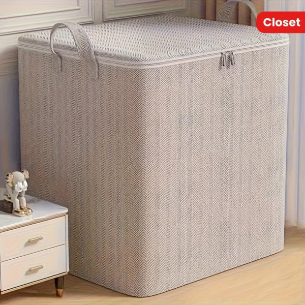 Extra Large Storage Box with Lid Modern Space Saving Design Durable for Clothes Bedding Home Organization Wardrobe Moving - Image 2